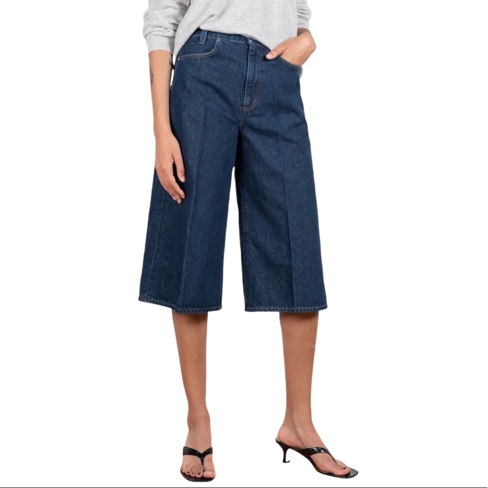 Goldsign The Culotte High Rise Wide Leg Demin Pants / Shorts (24)